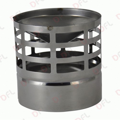 FIREFIX RD150/Ü5 Raccord De Transition Pour Tuyau De Fumée De 2 Mm D'épaisseur Laqué Gris Foncé De 150 Mm à Raccord Mural De 200 Mm Noir