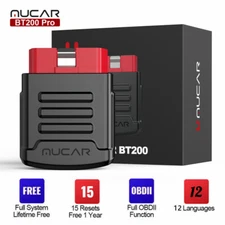 MUCAR BT200 PRO OBD2 Car Code Reader Bluetooth Scanner Tool Full System ABS SRS