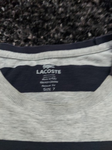 Lacosta T Shirt Blue And Gray Size 7 - Picture 4 of 6