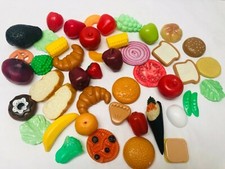 Play Food Lot with Fruits Vegetables Bread Donut Etc Plastic Pretend Toys B100