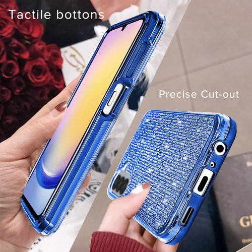 For Samsung Galaxy A15 A25 5G - Full 3D Bling Rhinestone Crystal Cover Case - Picture 9 of 36