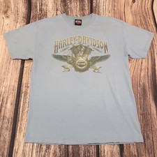 Harley Davidson T Shirt Gray Large Jamestown California Locomotive USA Made