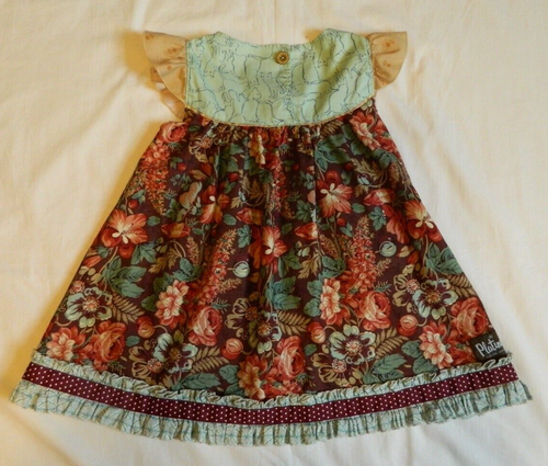 Matilda Jane Platinum Flutter Dress Fall Floral Cats size 4 - Picture 5 of 7