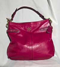 Coach Pink Hobo Shoulder Bag Zip Closure Plum/Magenta Colette 16413