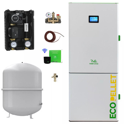 Automatic Pellet Boiler Pellet Heating RW 12 kW Complete Set Pellet System