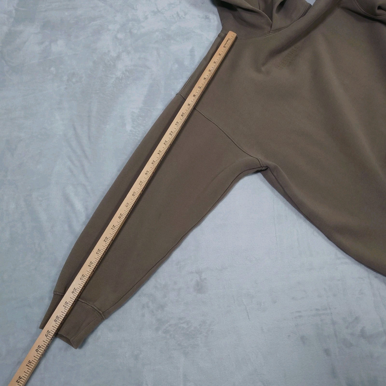 Fear of God Essentials Hoodie Unisex XS Brown Oversized Flat Hem thumbnail 16