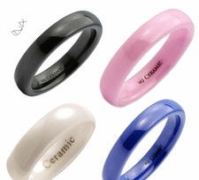 MJ Ceramic Multicolour Ceramic Band Ring, Signed, Ring Size A, Used