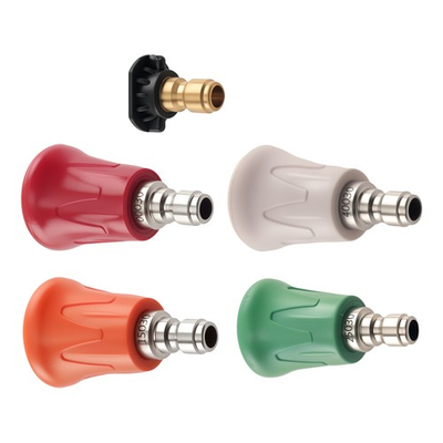 #ad 5pcs Pressure Washer Nozzle Set 0° 15° 25° 40° Soap w Guard Universal $21.35