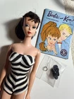 Vintage Ponytail Barbie Doll #3/4 Transitional Brunette Smokey Eye Heavy Body +