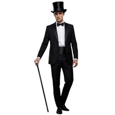 Dance Parade Cane Canes Theatre 36" Black Wood White Tips Costume