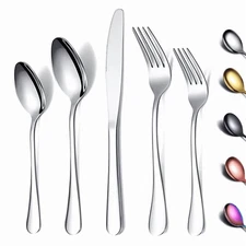 20 Pieces Silverware Set Stainless Steel Flatware Set, Spoons and Forks C
