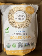One Degree Organic Gluten Free Sprouted Rolled Oats 5 Lbs (80 Oz)