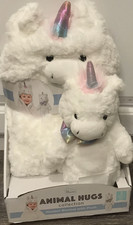 Little Miracles Animal Hugs Collection Hooded Blanket w/ Plush Toy BABY UNICORN