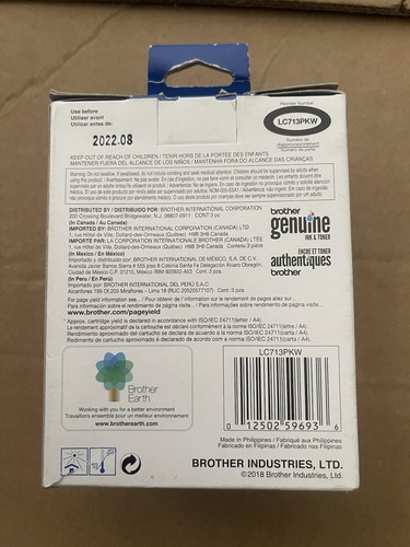 Brother LC71CL Magenta Cyan Yellow Ink Cartridges EXP 08/2022+ BRAND NEW - 第 3/4 張圖片