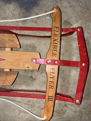 貴重!!　50～60's　USA製　FLEXIBLE FLYER　三輪車　良品 Flexible Flyer III Vintage Wooden Snow Sled | eBay