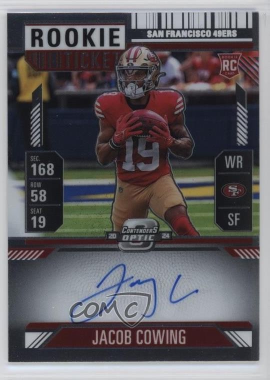 2024 Panini Contenders Optic Ticket RPS Jacob Cowing #139 Rookie Auto RC