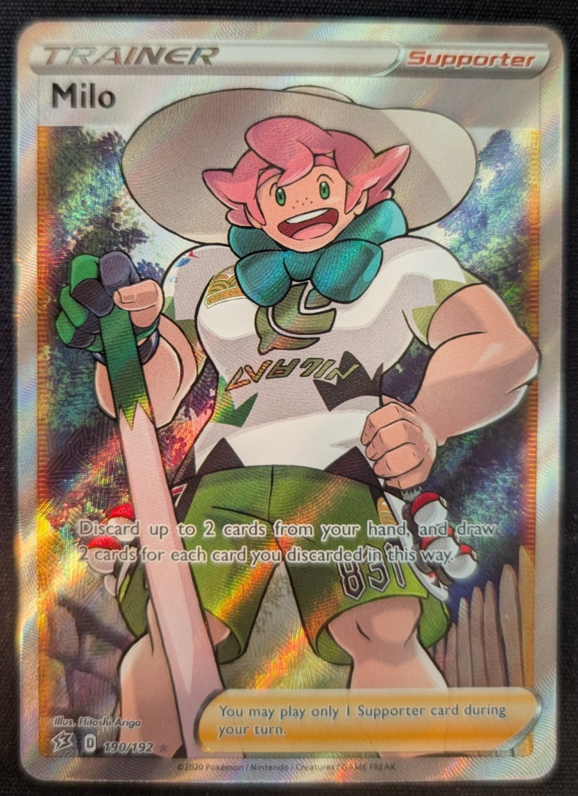 2020 Pokemon Milo 190/192 Full Art Ultra Rare Rebel Clash