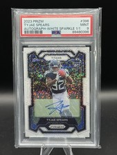 2023 Panini Prizm White Sparkle Auto 1/1 Tyjae Spears