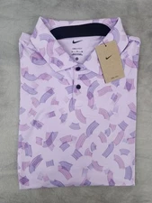 Nike Tour Dri-Fit Golf Polo Shirt FD5739-512 Men's Size XL Rake Line Print
