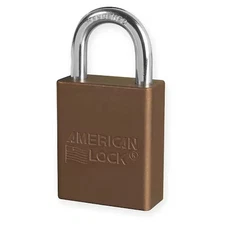 American Lock A1105brn Anodized Aluminum Safety Padlock, Keyed Different, 1-1/2
