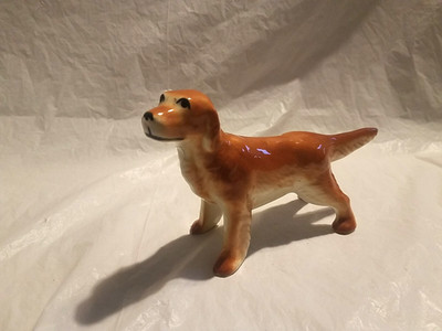 1960's VINTAGE Pottery GOLDEN RETRIEVER Irish Setter DOG FIGURINE 