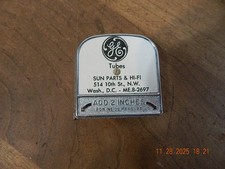 Vintage GE TUBES SUN PARTS WASHINGTON DC Tape Measure Advertising Picture tubes
