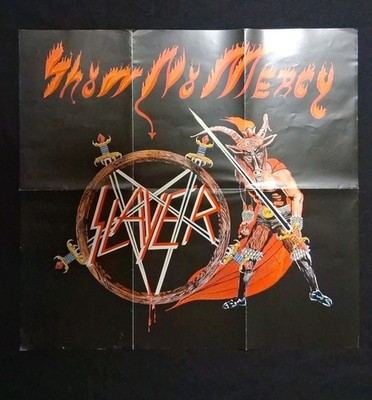 Slayer Show No Mercy Poster 25x23.5 Metal Blade Vinyl Reissue | eBay