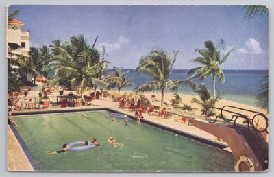 Tower Isle Hotel Swimming Pool Ocho Rios Jamaika 1953 Stempel