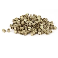 100Pcs M5x0.8mm Female Knurled Insert Nuts for Machine Brass Embedment Nuts