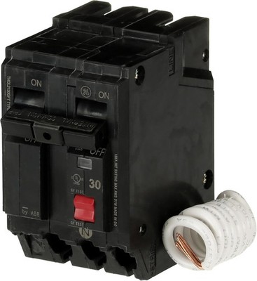 GE ABB 30 Amp Double Pole Ground Fault Breaker with Self-Test