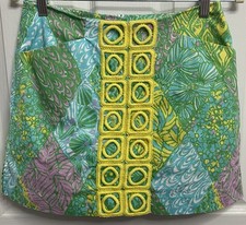 Lilly Pulitzer Women Sun Dance Marigold Skort Green Embroidered Lined Skirt 2