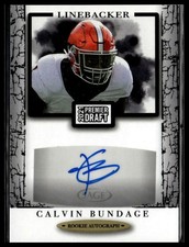 2021 SAGE Premier Draft #A117 Calvin Bundage Autographs Black