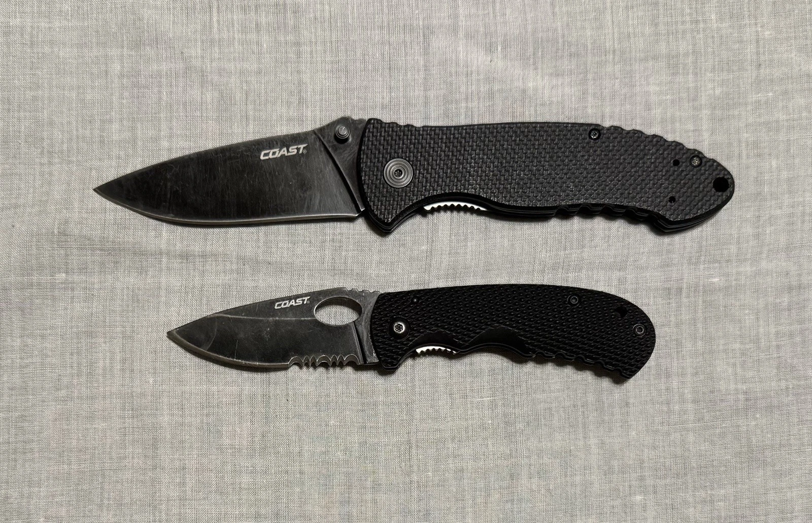 COAST Biggie Smalls Pack DX341 & LX239 EDC Knife Lot G10 FRN Serrated Edge Combo