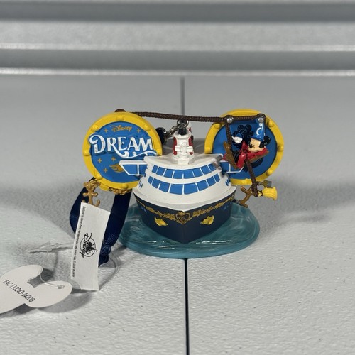 Disney Cruise Line DCL Dream Ship Sorcerer Mickey Mouse Ear Hat Ornament NWT!