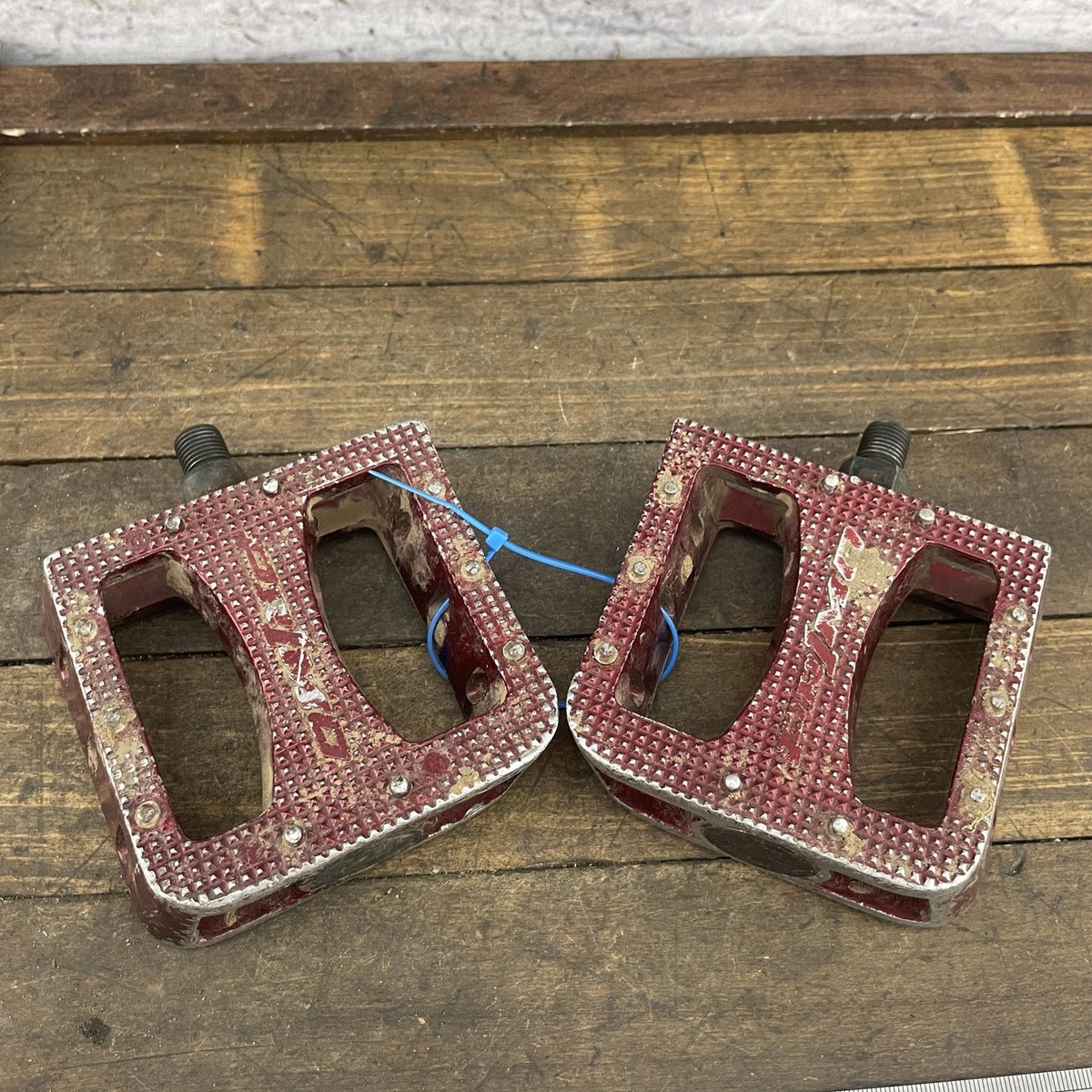 PRIMO BMX Platform Pedals Red 1/2 PR1MO Alloy Freestyle Old School