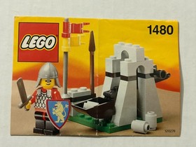 Vintage LEGO Castle Crusaders # 1480 KINGS CATAPULT 100% complete