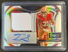 2024 Select Isaac Guerendo Jumbo Rookie Swatch RC Patch White Prizm Auto #1/75