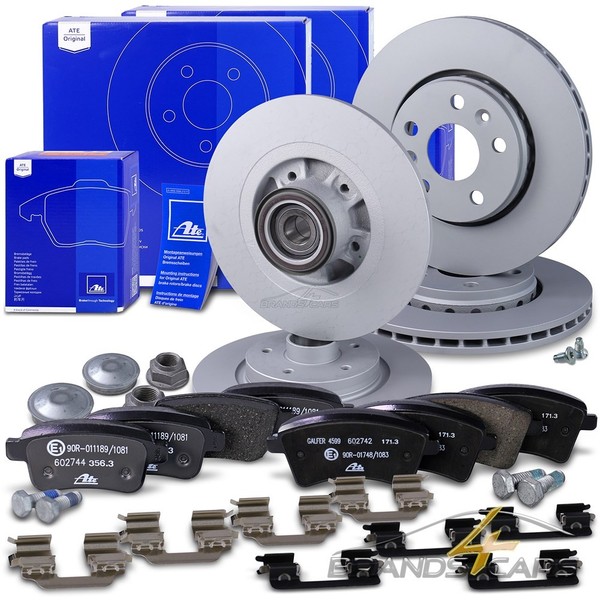 ATE Bremsscheiben +BelÄGe Vorne+Hinten FÜR Mercedes Citan Renault Kangoo 2 Rapid-image