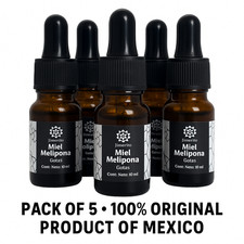 Pack of 5 – JIMERITO HONEY Melipona Drops 10ml – 100% Pure Original Honey Mexico