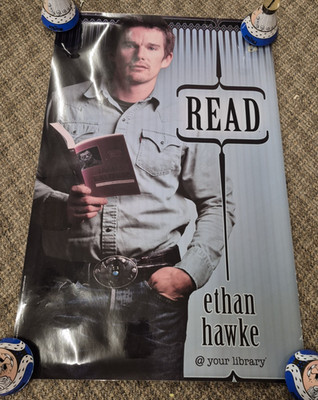 ALA Library READ Poster Ethan Hawke w/James Baldwin Book Novel Reading