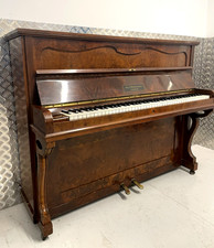 Beautiful J & J Hopkinson Walnut Burr Upright Piano with stool C1910