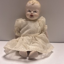 Antique Bisque Hand Painted No Maker Mark 50s Porcelain Jointed  Doll 8.5” #1