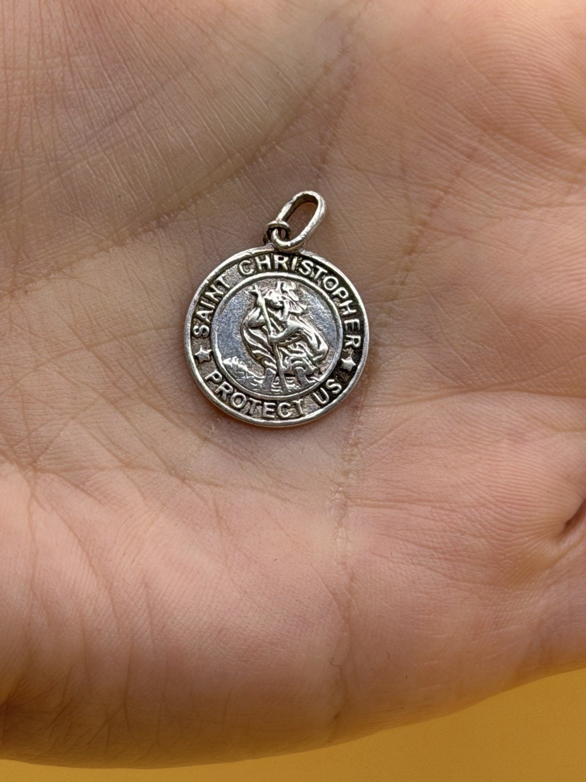 sterling silver Saint Christopher pendant#153 image 3