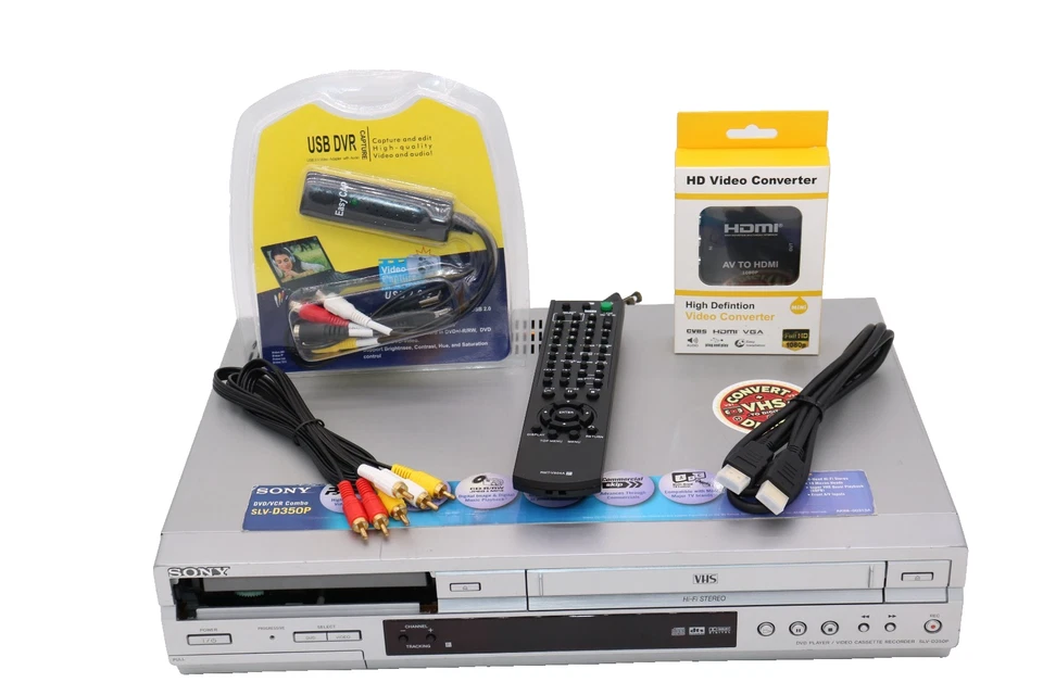 Combo de DVD Sony VCR | Convertir VHS a captura digital USB | Adaptador remoto AV-HDMI Foto 4 de 4