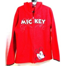 Mickey Mouse hoodie Medium Y2K Fleece Zip-up The Wonderful World of Disney Vtg