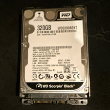 Western Digital WD Scorpio Black 320GB 2.5in SATA 7200RPM 16MB WD3200BEKT