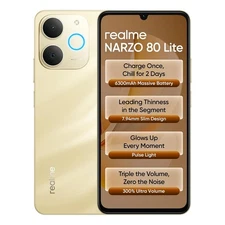 Realme NARZO 80 Lite 4G Beach Gold 4GB 64GB 6300mAh Indian Global Version Unlcok