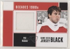 2010-11 ITG Decades 1980s Game-Used Jersey Black /120 Pat Riggin #M-48 0a3