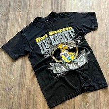 Rare Vintage Oakland Raiders Bart Simpson Defensive Dude t-shirt VK15800