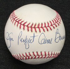 JIM BUNNING Signed Official PERFECT GAME Baseball-HOF-TIGERS-PHILLIES-JSA